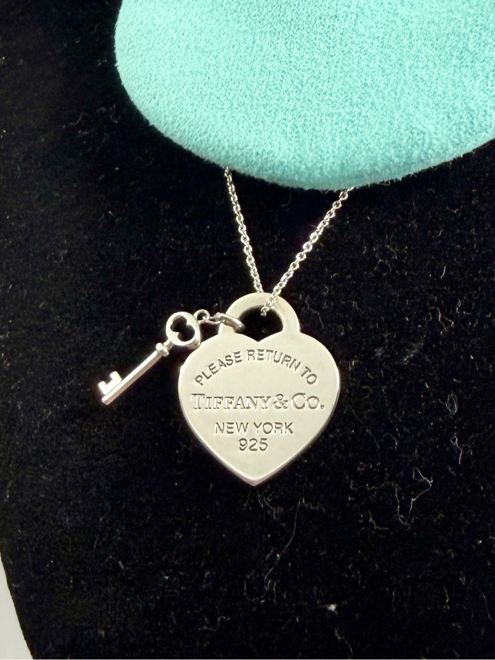 Tiffany & Co. Return to Tiffany Heart Tag Key Necklace - Silver